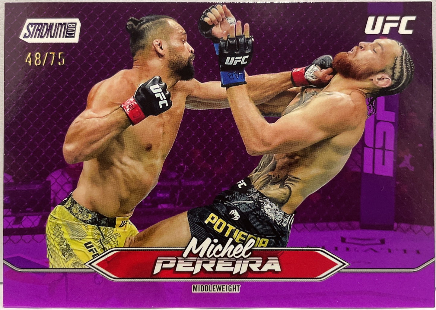 Michel Pereira 48/75 Purple Topps Stadium UFC 2025