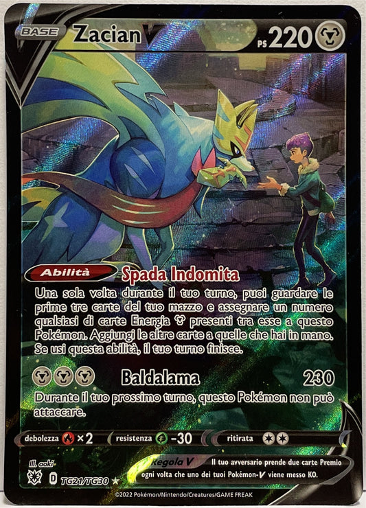 Zacian V TG21/TG30 Pokemon Lucentezza Siderale it 2022