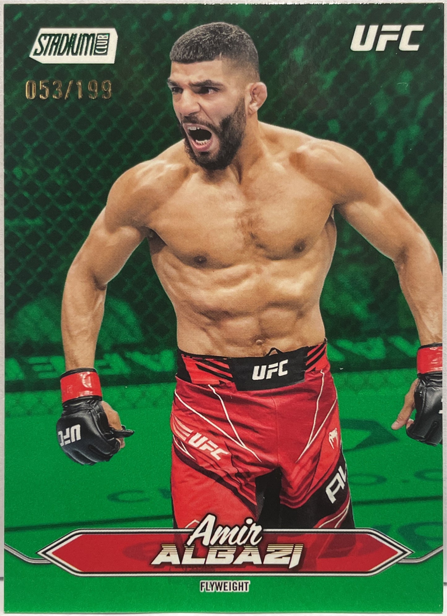 Amir Albazi 53/199 Green Foil Topps Stadium UFC 2025