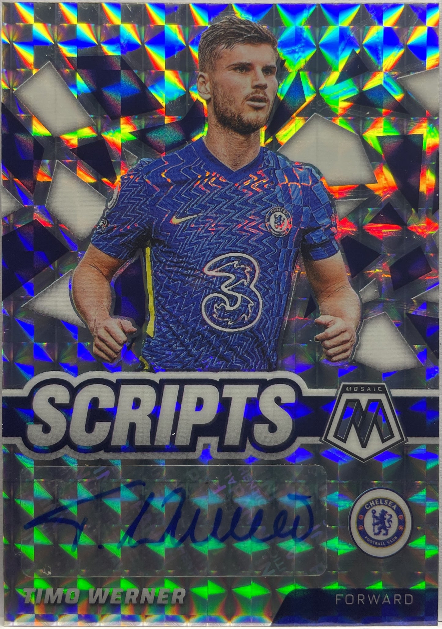 Timo Werner Autgraph Scripts Mosaic Premier League 2021/22