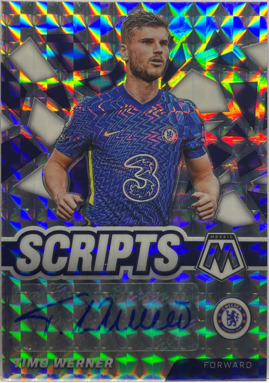 Timo Werner Autgraph Scripts Mosaic Premier League 2021/22