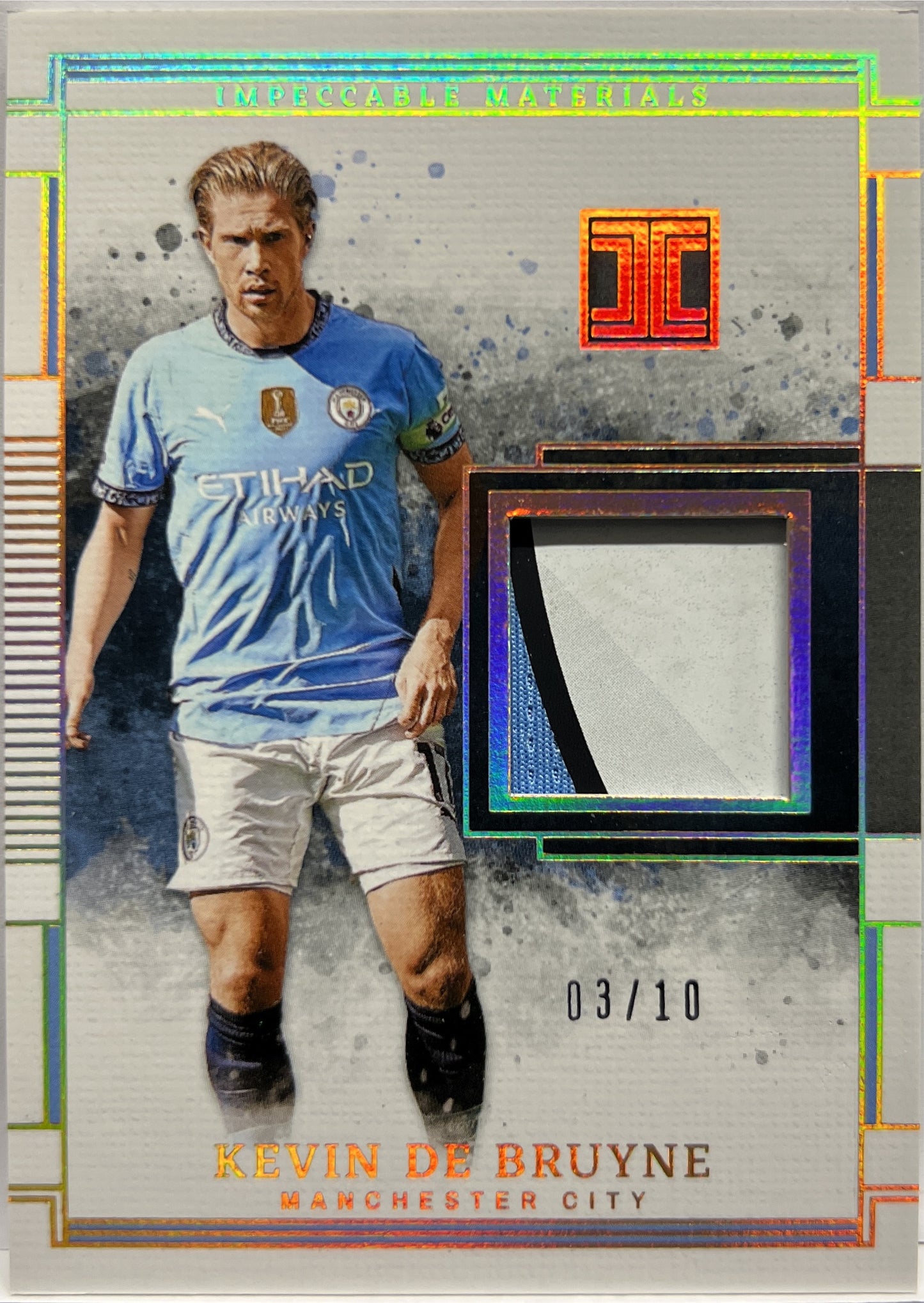 Kevin De Bruuyne 3/10 Patch Impeccable Materials Gold Impeccable Premier League 2024/25