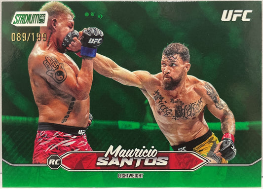 Mauricio Santos 89/199 Rookie Green Foil Topps Stadium UFC 2025
