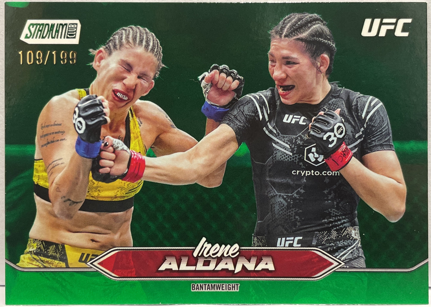 Irene Aldana 109/199 Green Foil Topps Stadium UFC 2025