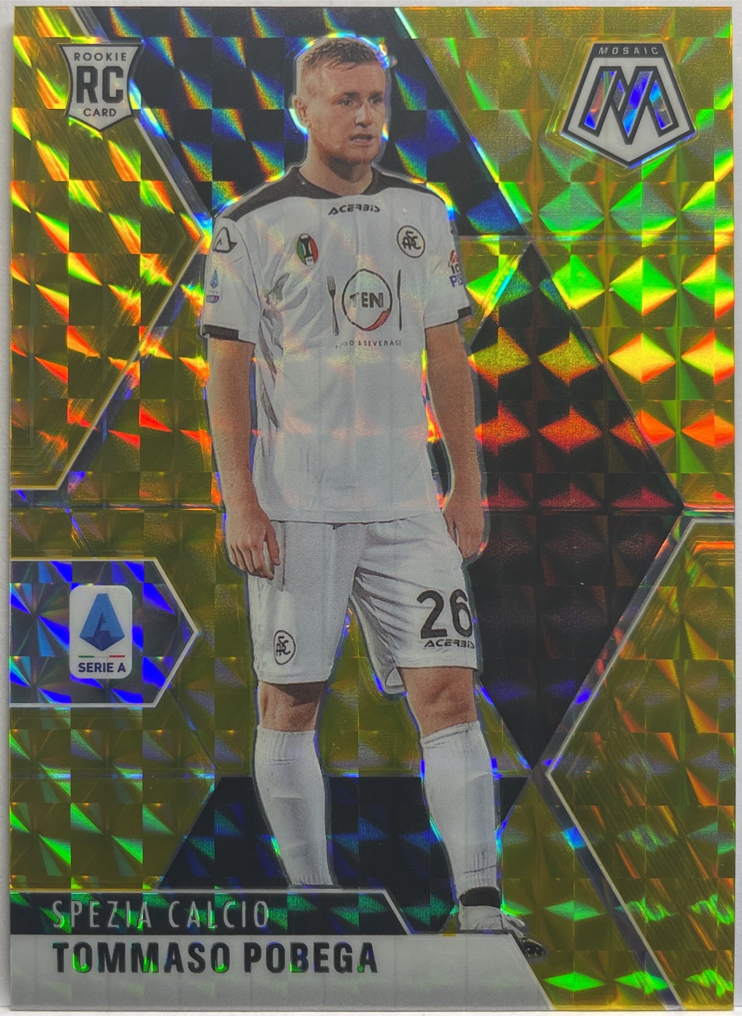 Tommaso Pobega 2/10 Rookie Gold Mosaic Serie A 2020/21