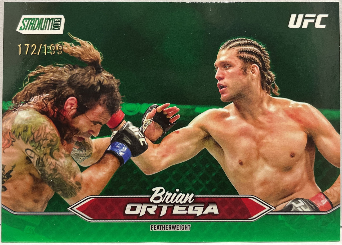 Brian Ortega 172/199 Green Foil Topps Stadium UFC 2025