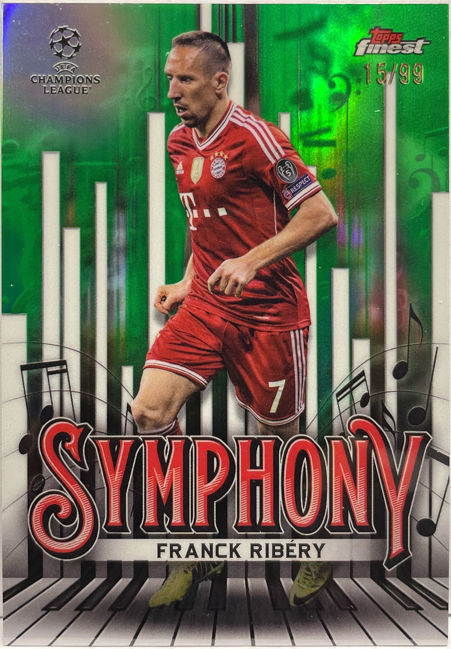 Franck Ribery 15/99 Symphony Green Topps Finest UCC 2024/25