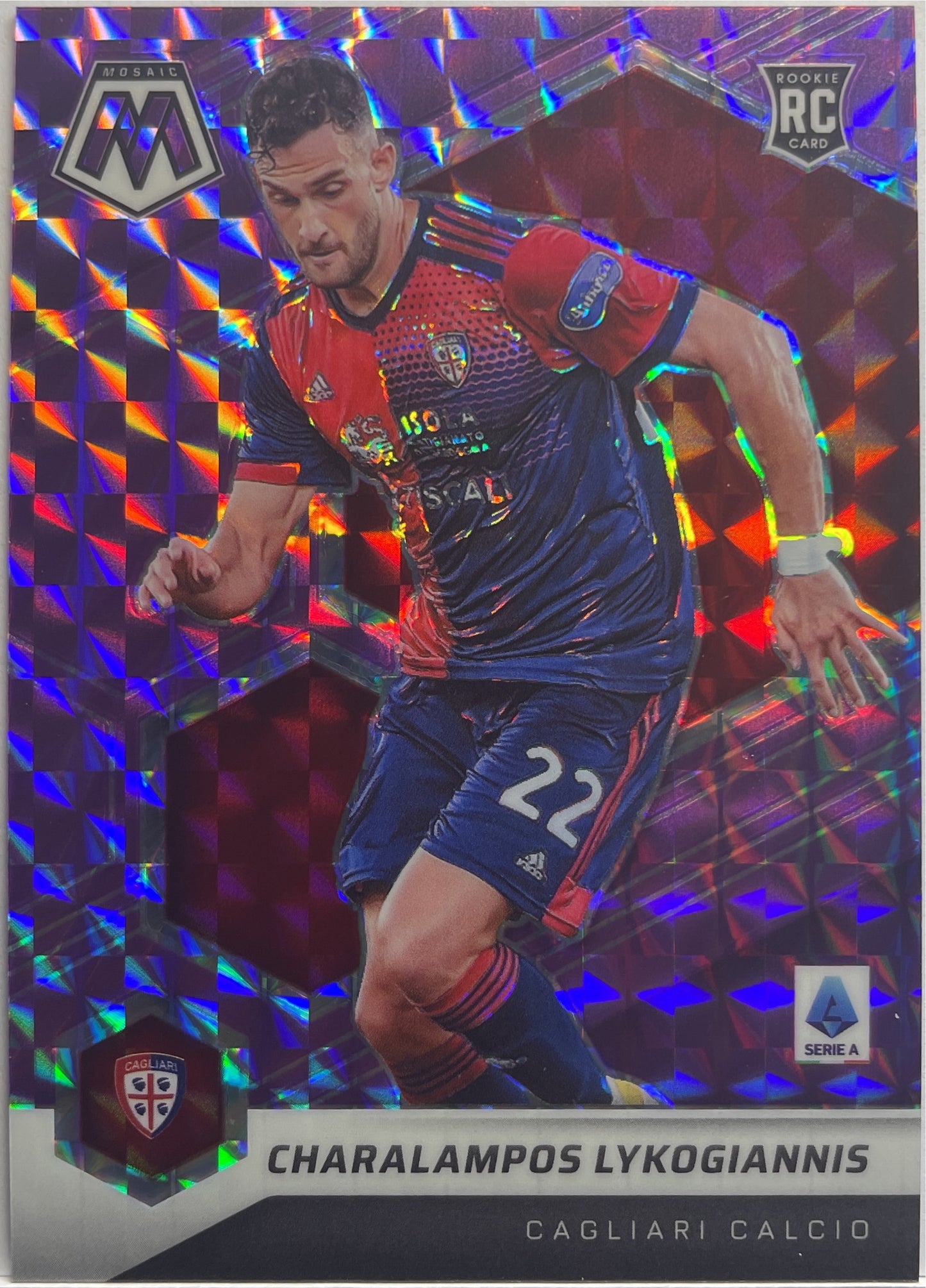 Charalampos Lykogiannis 8/49 Rookie Purple Mosaic Serie A 2021/22