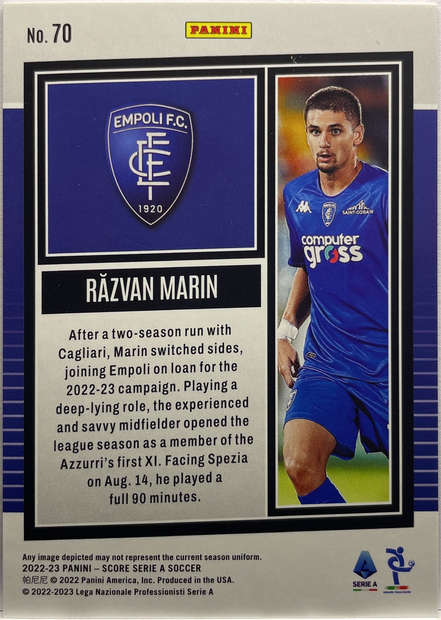 Razvan Marin 15/35 Orange Laser Score Serie A 2022/23