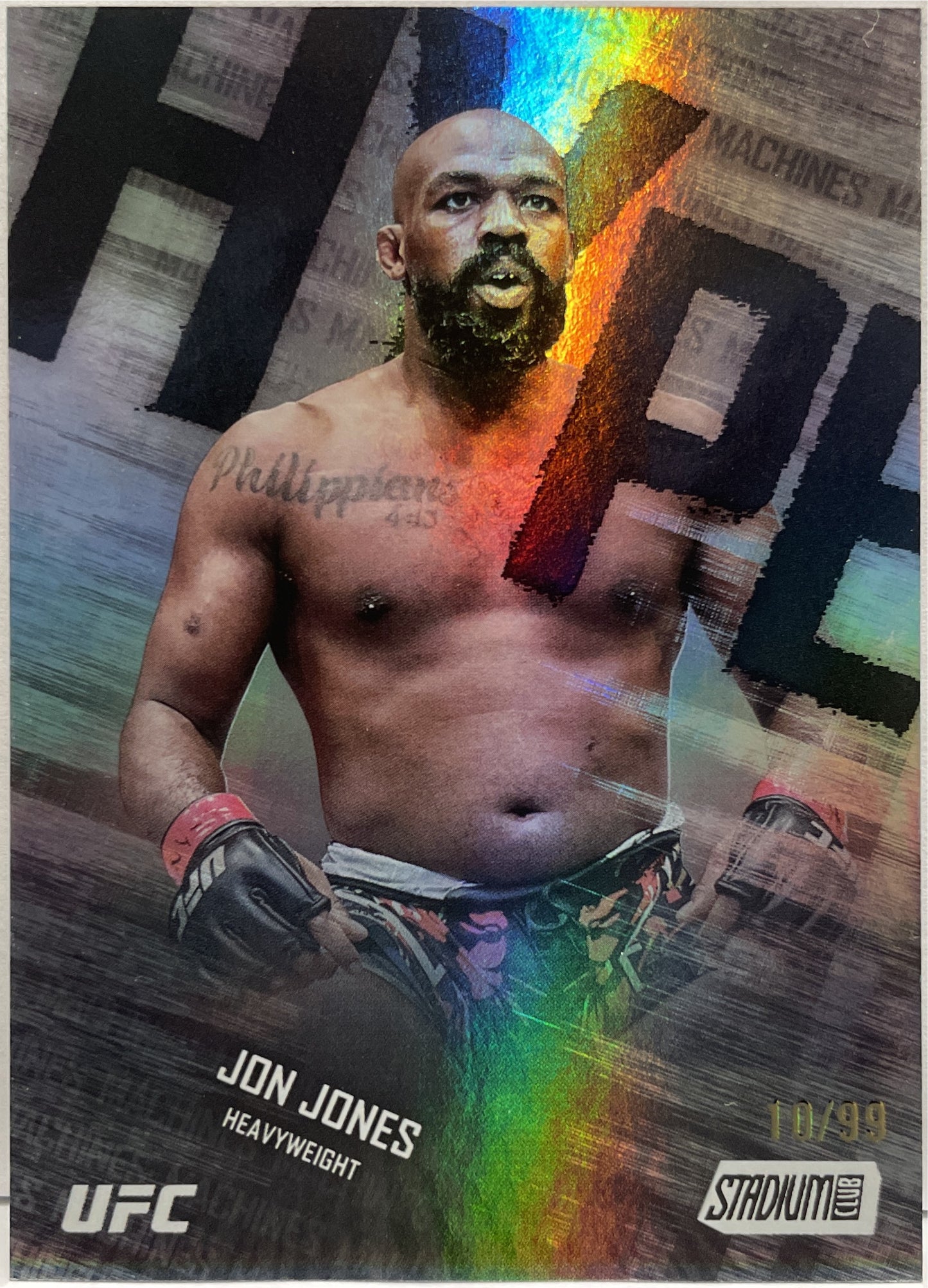 Jon Jones 10/99 Hype Machines Black Topps Stadium UFC 2025