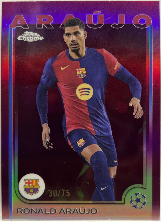 Ronald Araujo 30/75 Magenta Lava Topps Chrome UCC 2024/25