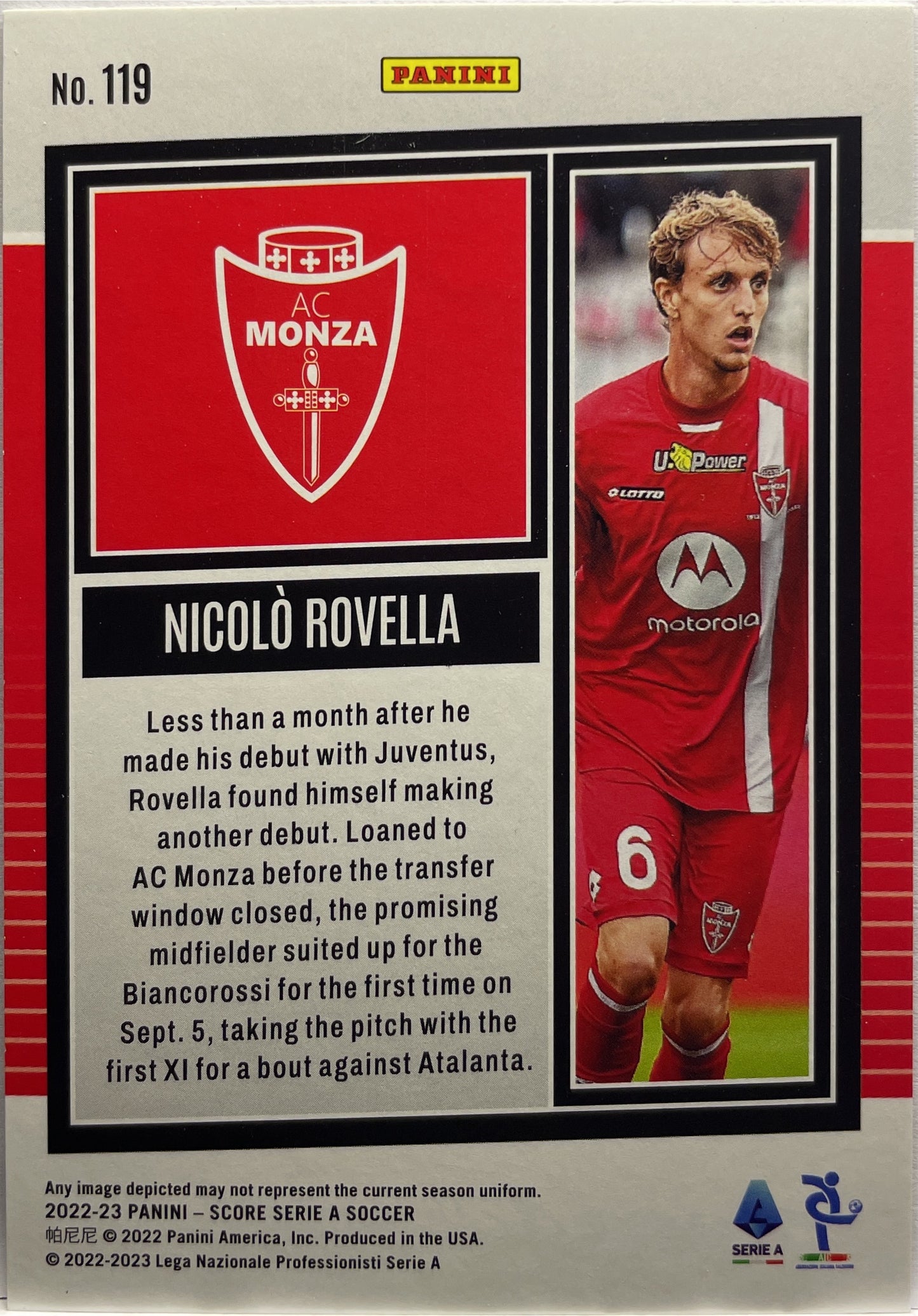 Nicolo Rovella 13/65 Red Swirl Score Serie A 2022/23