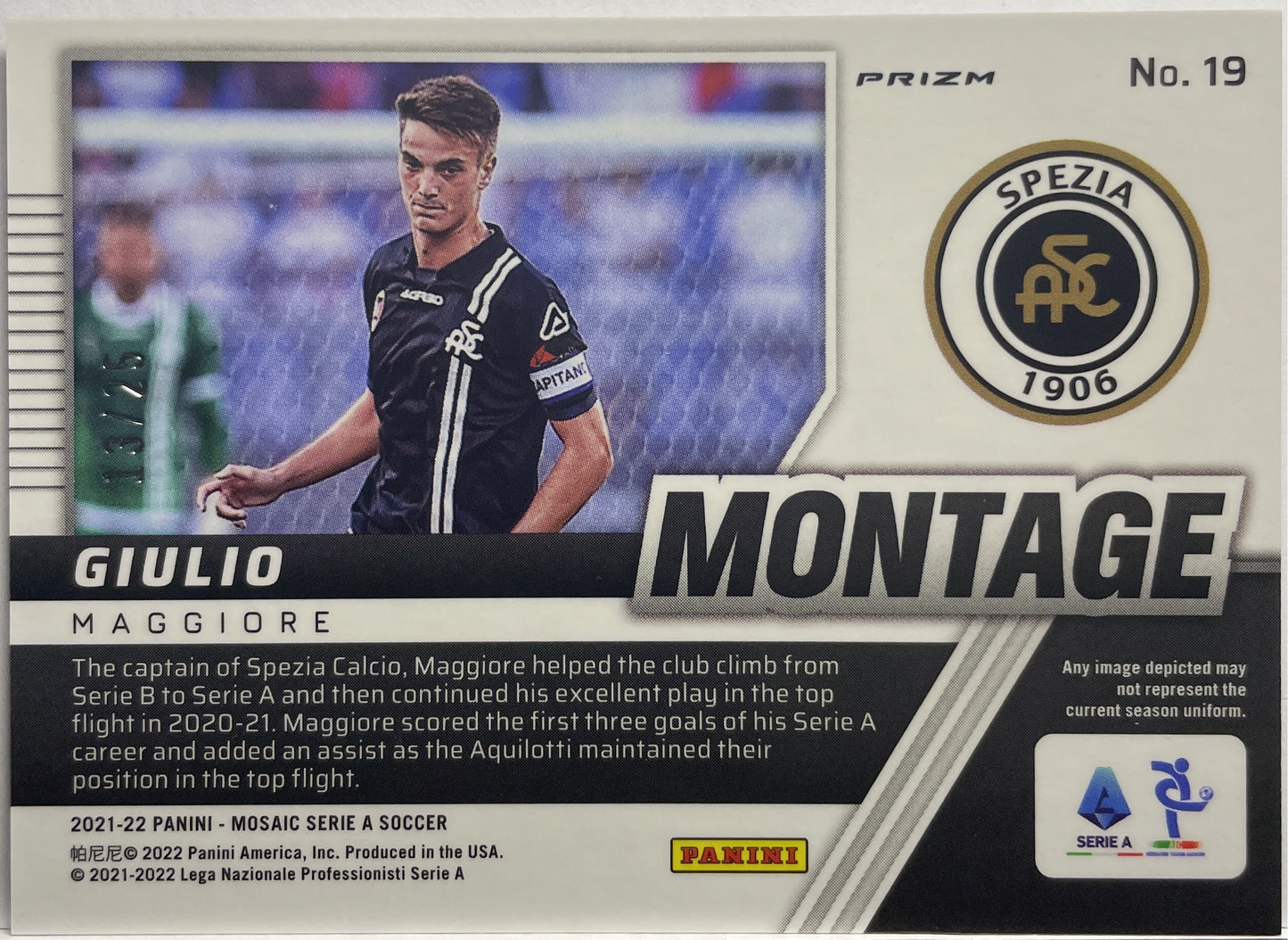 Giulio Maggiore 13/25 Rookie Montage Mosaic Serie A 2021/22