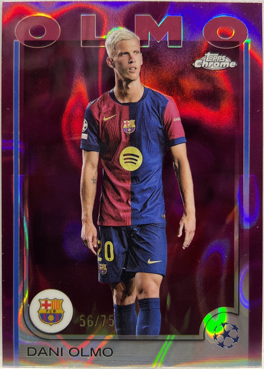 Dani Olmo 56/75 Magenta Lava Topps Chrome UCC 2024/25