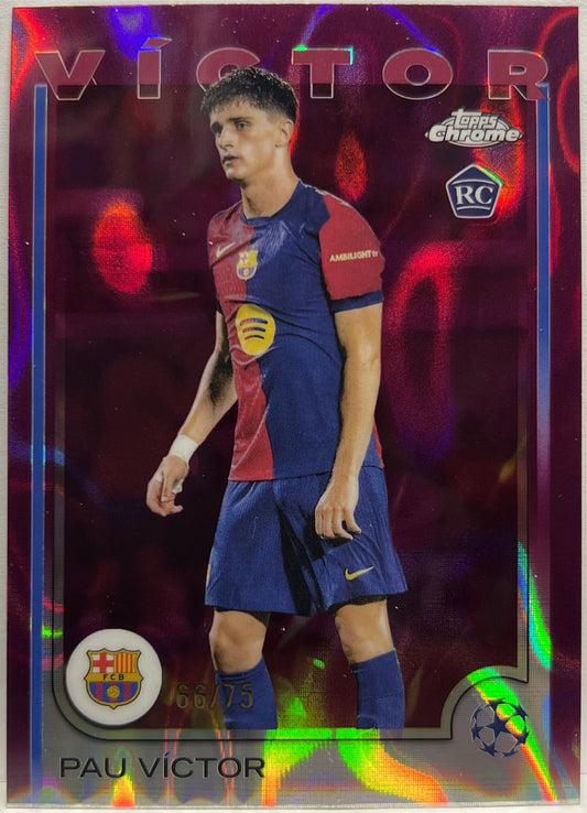 Pau Victor 66/75 Rookie Magenta Lava Topps Chrome UCC 2024/25