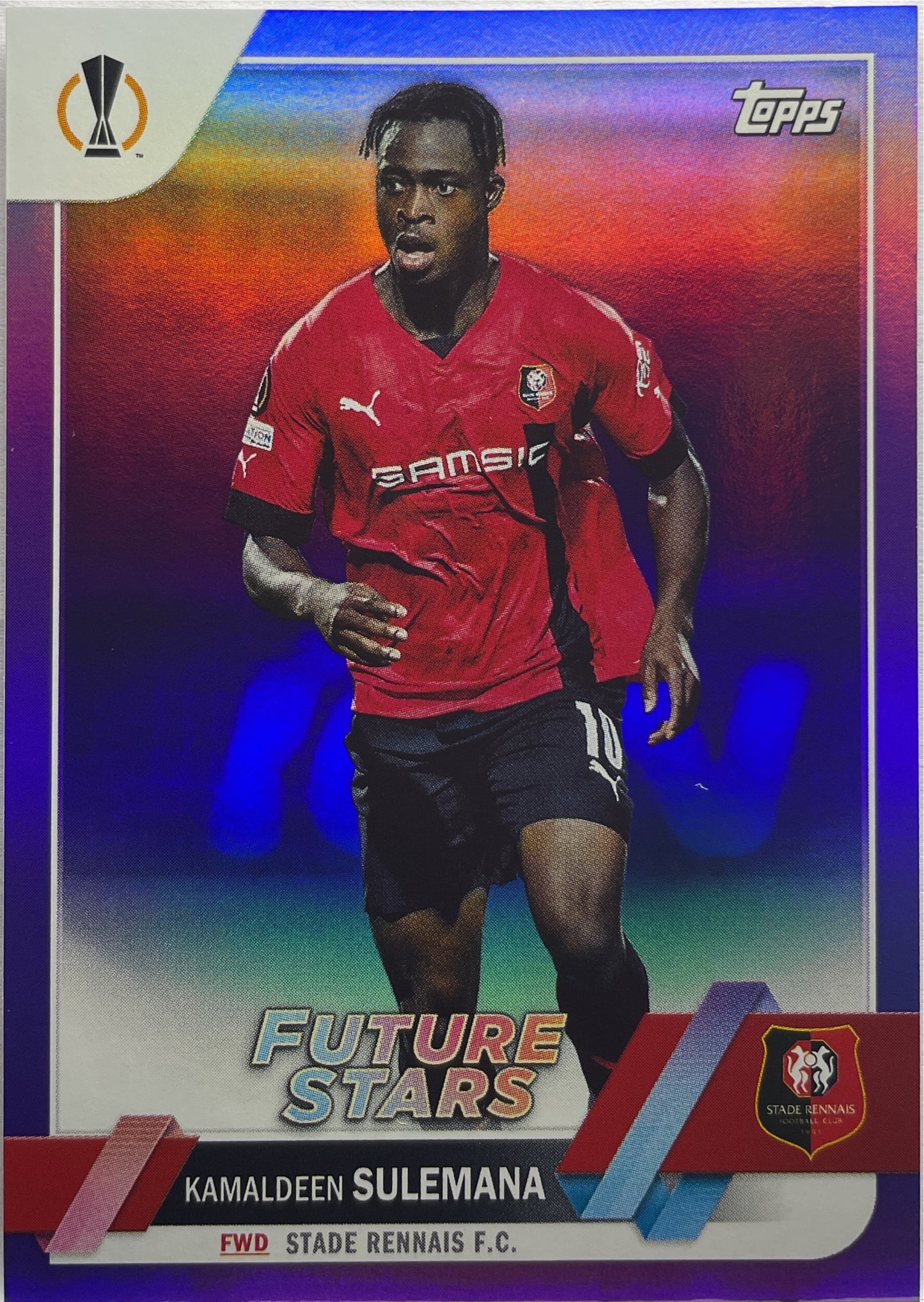 Kamaldeen Sulemana 74/75 Future Stars Purple Topps UCC 2022/23