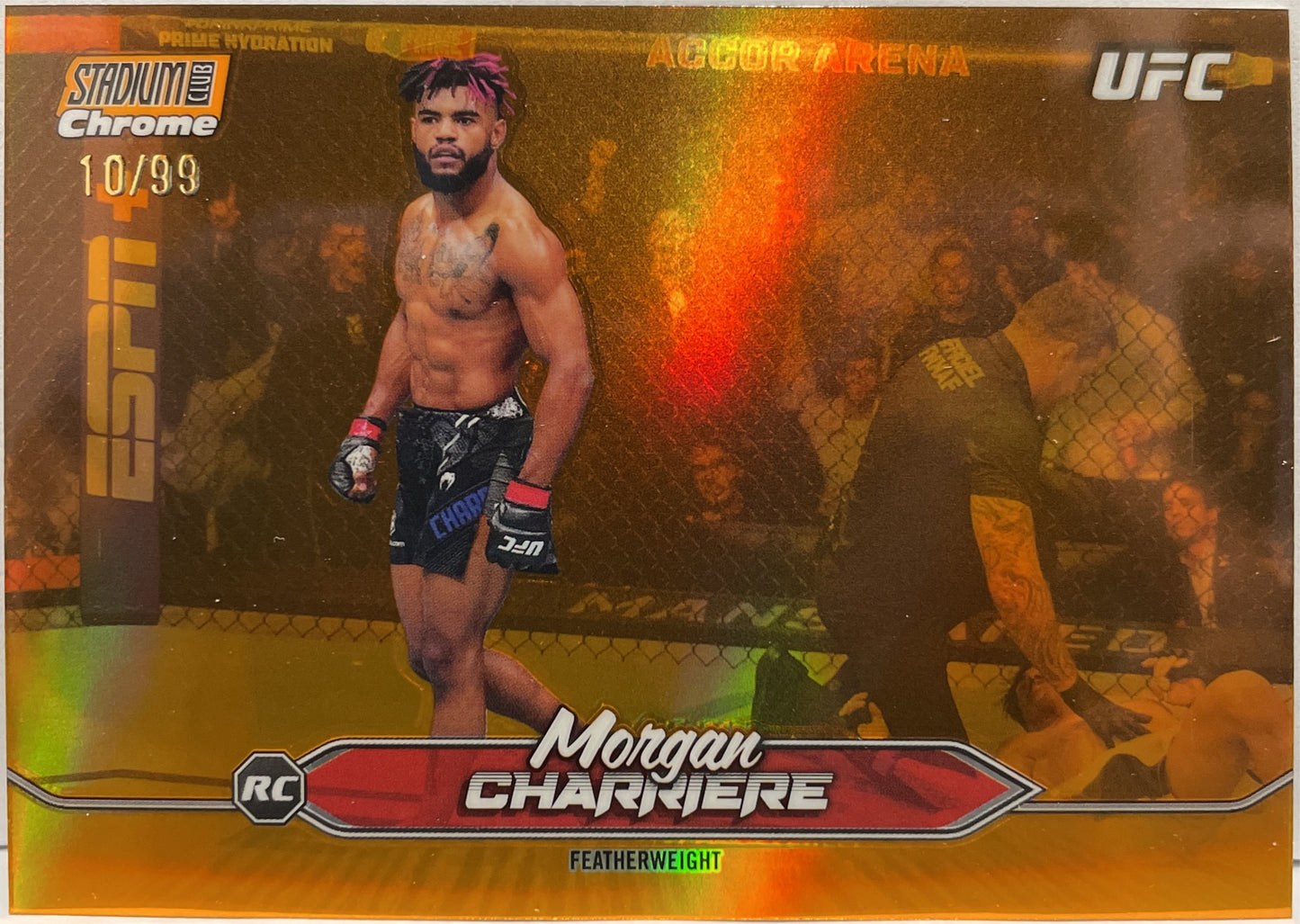 Morgan Charriere 10/50 Rookie Chrome Orange Topps Stadium UFC 2025