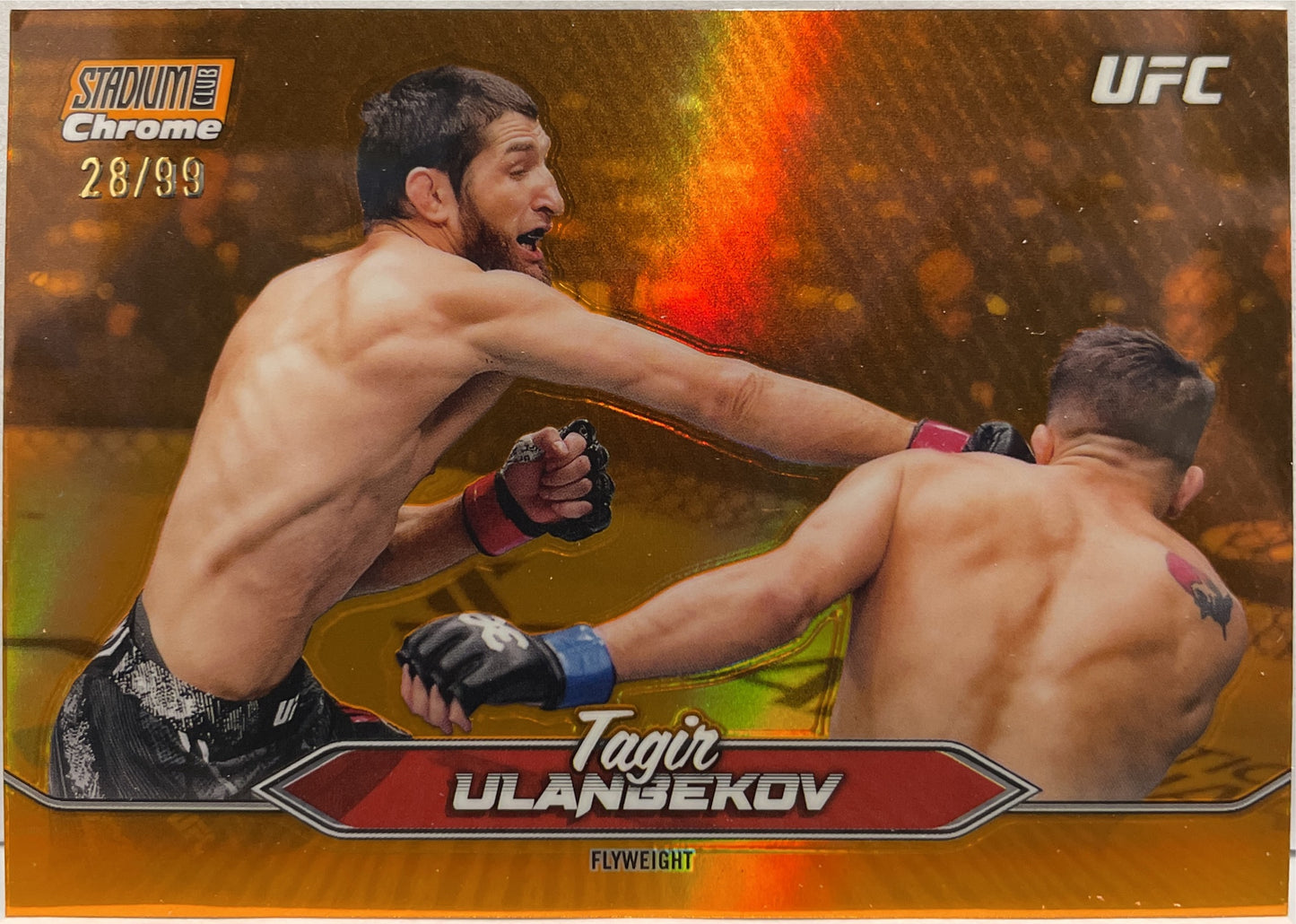 Tagir Ulanbekov 28/50 Chrome Orange Topps Stadium UFC 2025