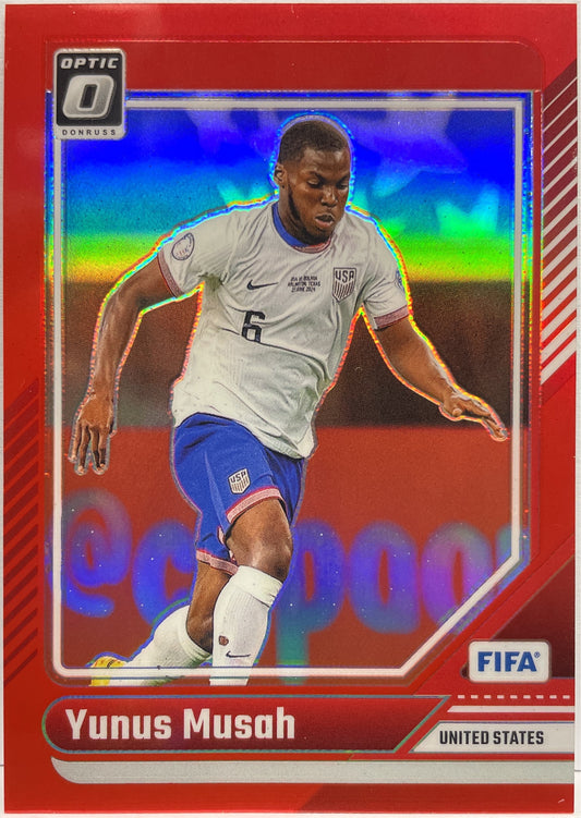 Yunus Musah 149/299 Optic Red Donruss Fifa 2024/25