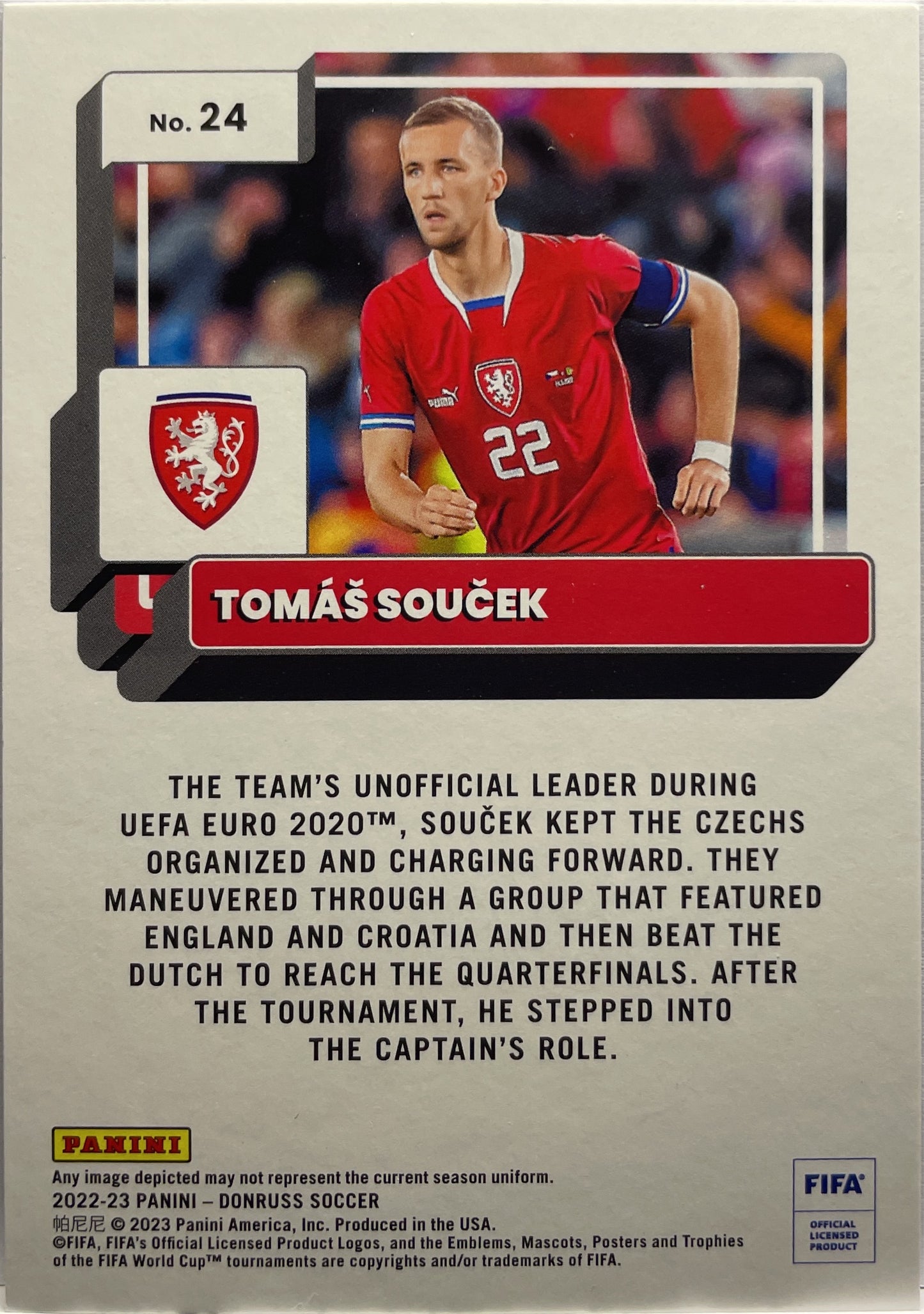 Tomas Soucek 77/99 Purple Donruss Fifa 2022/23