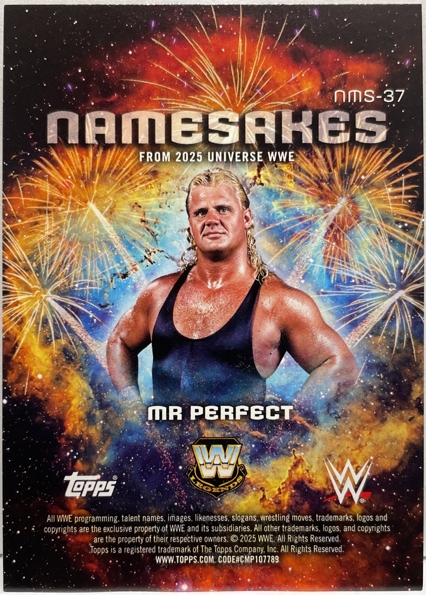 Mr Perfect Namesakes Topps Universe WWE 2025