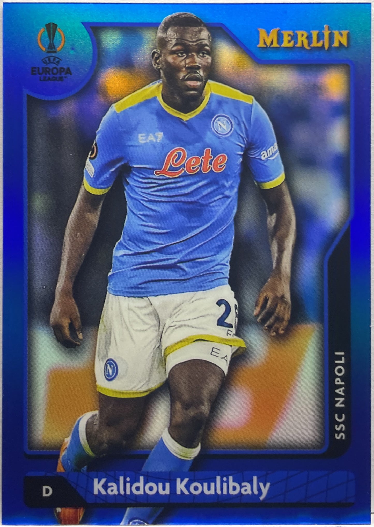 Kalidou Koulibaly 36/75 Blue Topps Chrome Merlin UCC 2021/22