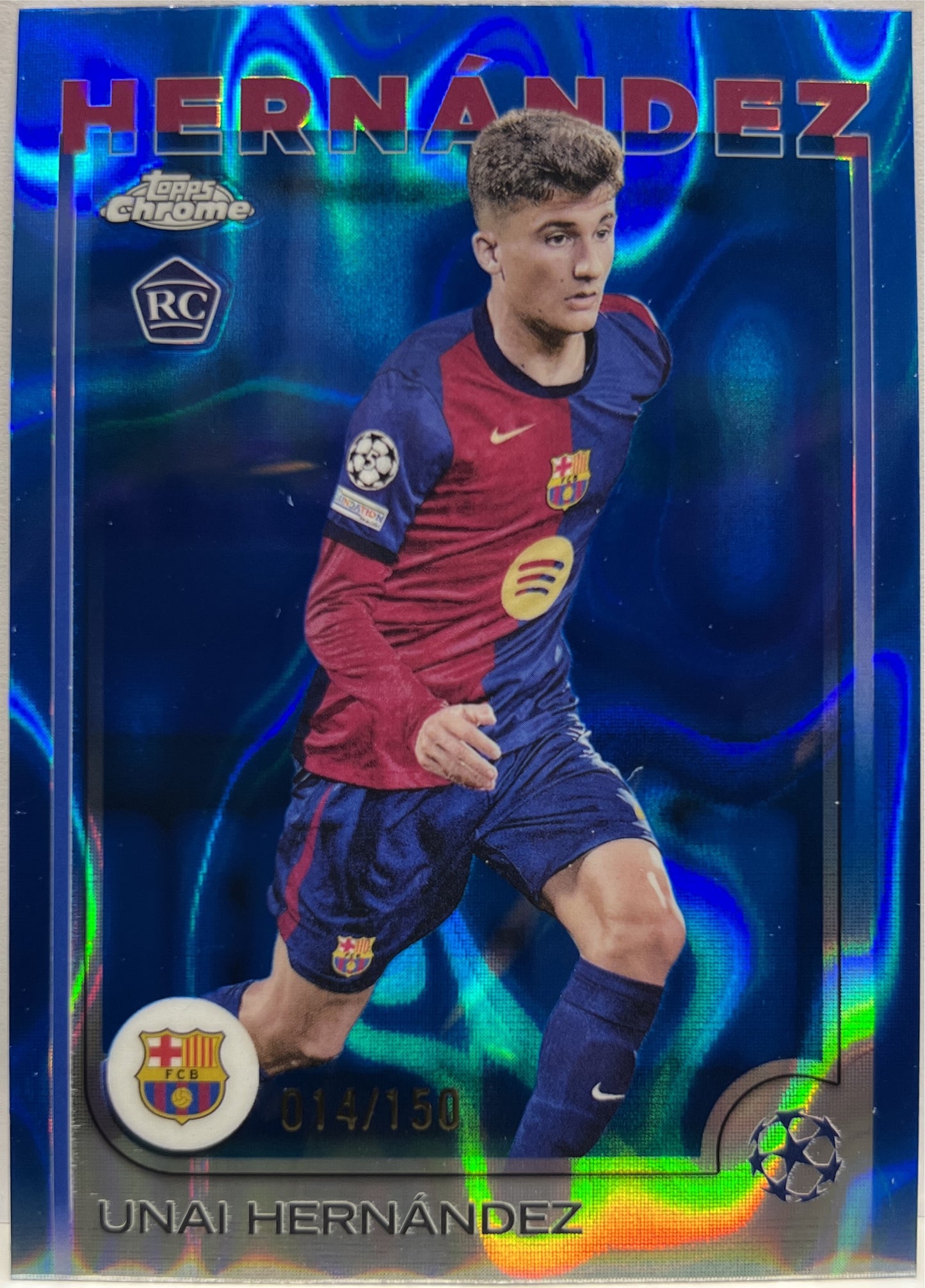Unai Hernandez 14/150 Rookie Blue Lava Topps Chrome UCC 2024/25