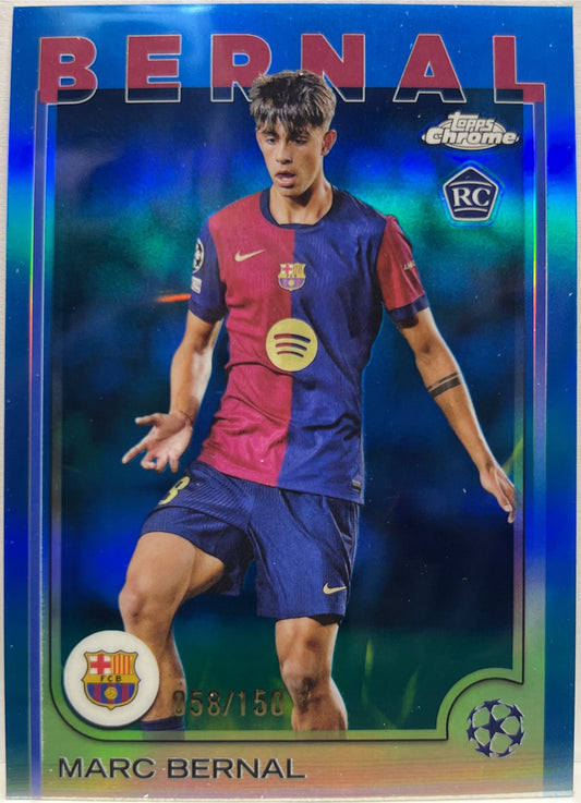 Marc Bernal 58/150 Rookie Blue Topps Chrome UCC 2024/25
