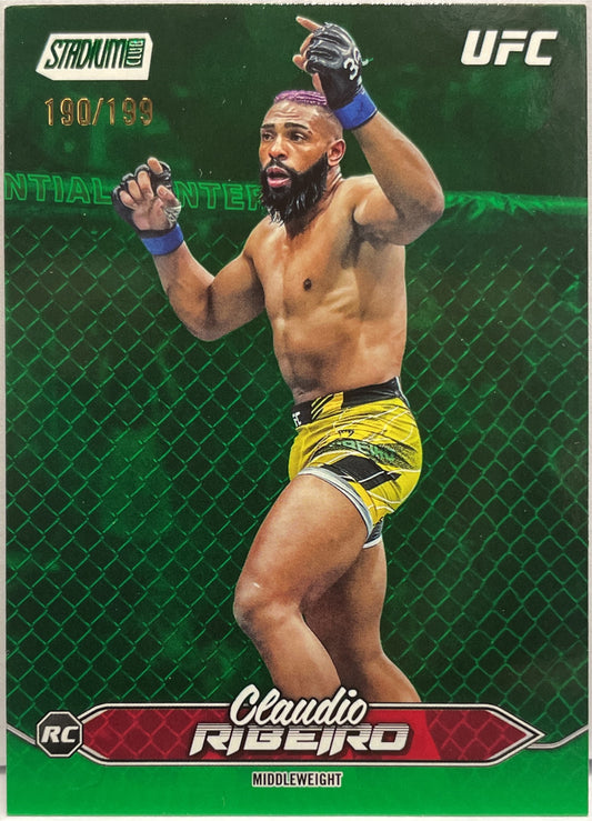 Claudio Ribeiro 190/199 Rookie Green Foil Topps Stadium UFC 2025