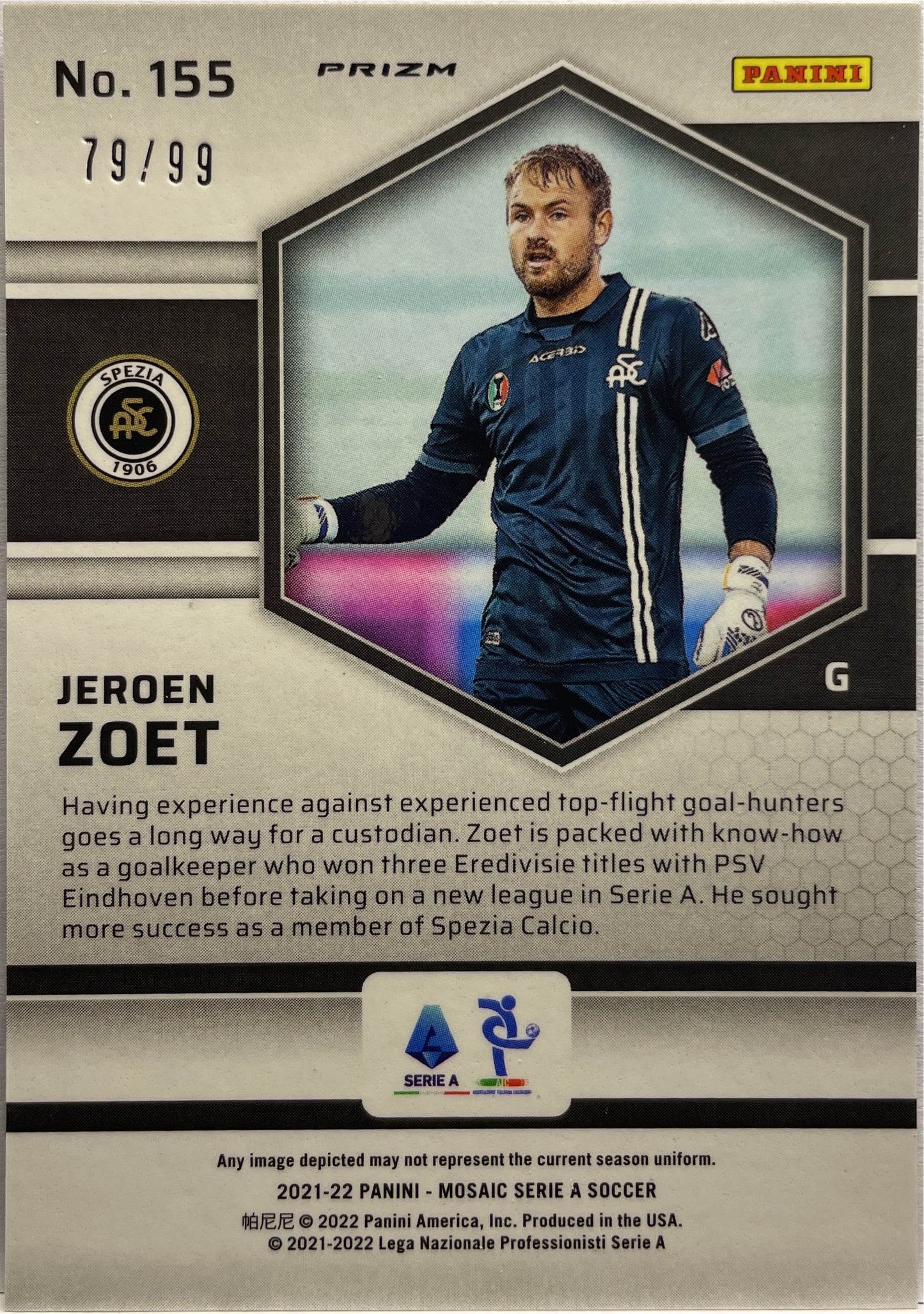 Jeroen Zoet 79/99 Blue Mosaic Serie A 2021/22