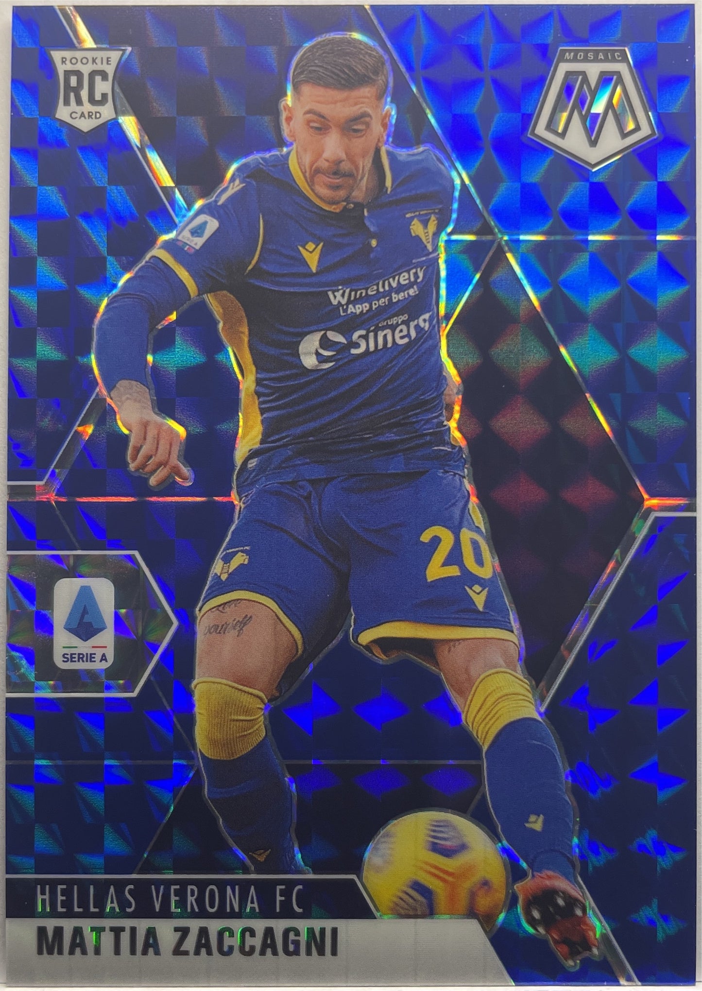 Mattia Zaccagni 9/99 Rookie Blue Mosaic Serie A 2020/21