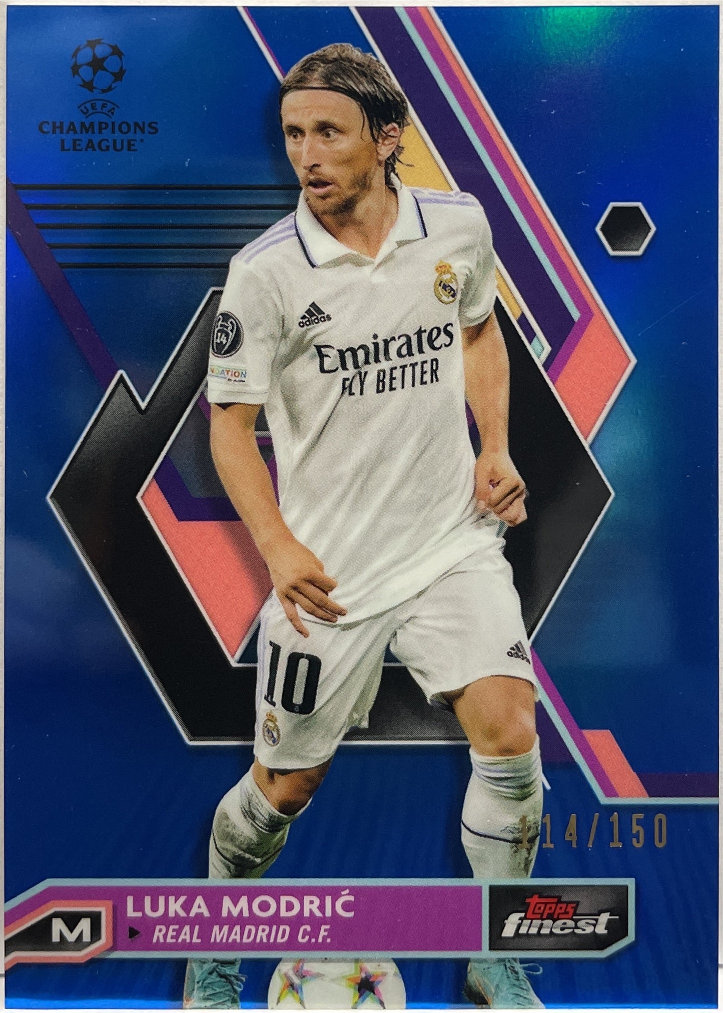 Luka Modric 114/150 Blue Topps Finest UCC 2022/23