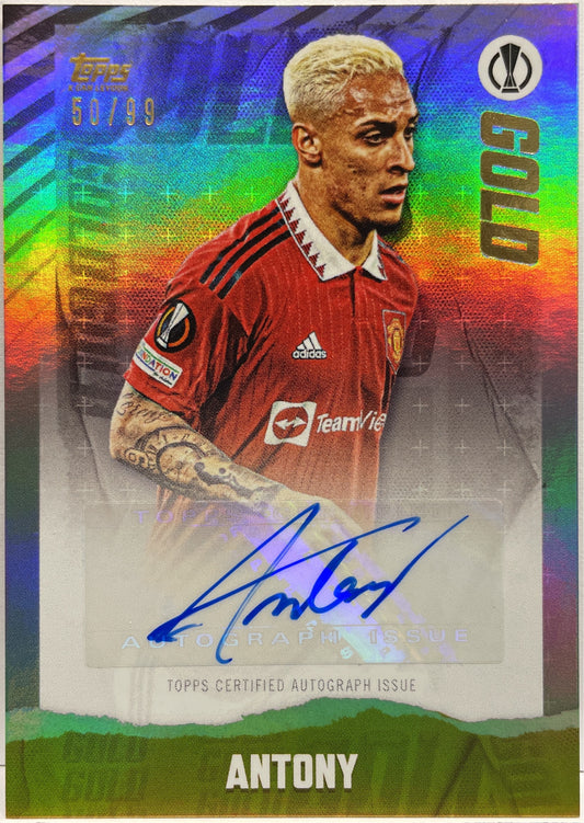 Antony 50/99 Autograph Topps Gold 2022/23