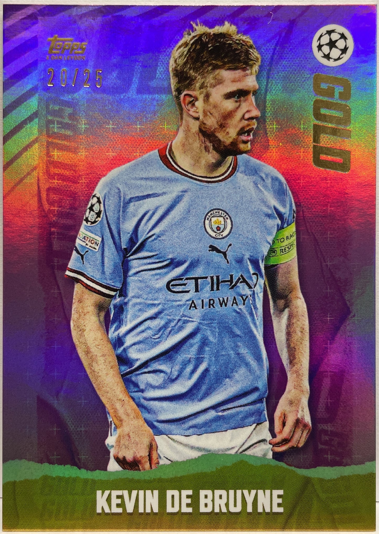 Kevin De Bruyne 20/25 Topps Gold 2022/23