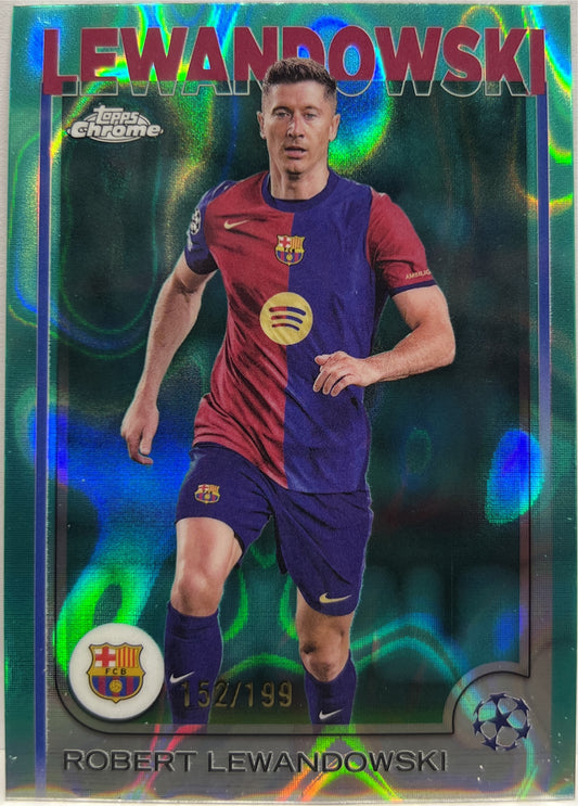 Robert Lewandovski 152/199 Aqua Lava Topps Chrome UCC 2024/25