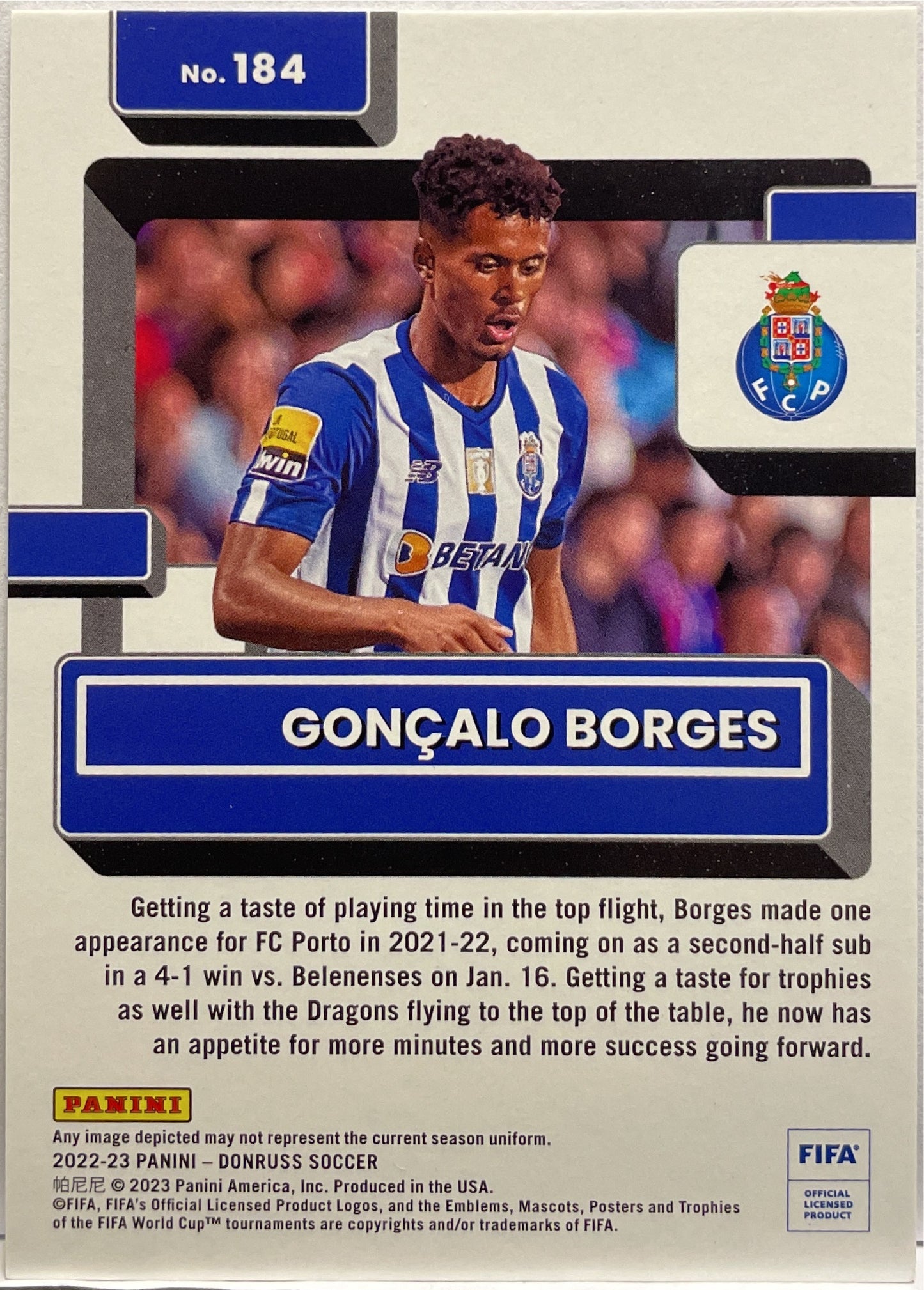 Goncalo Borges 94/99 Rated Rookie Red Donruss 2022/23