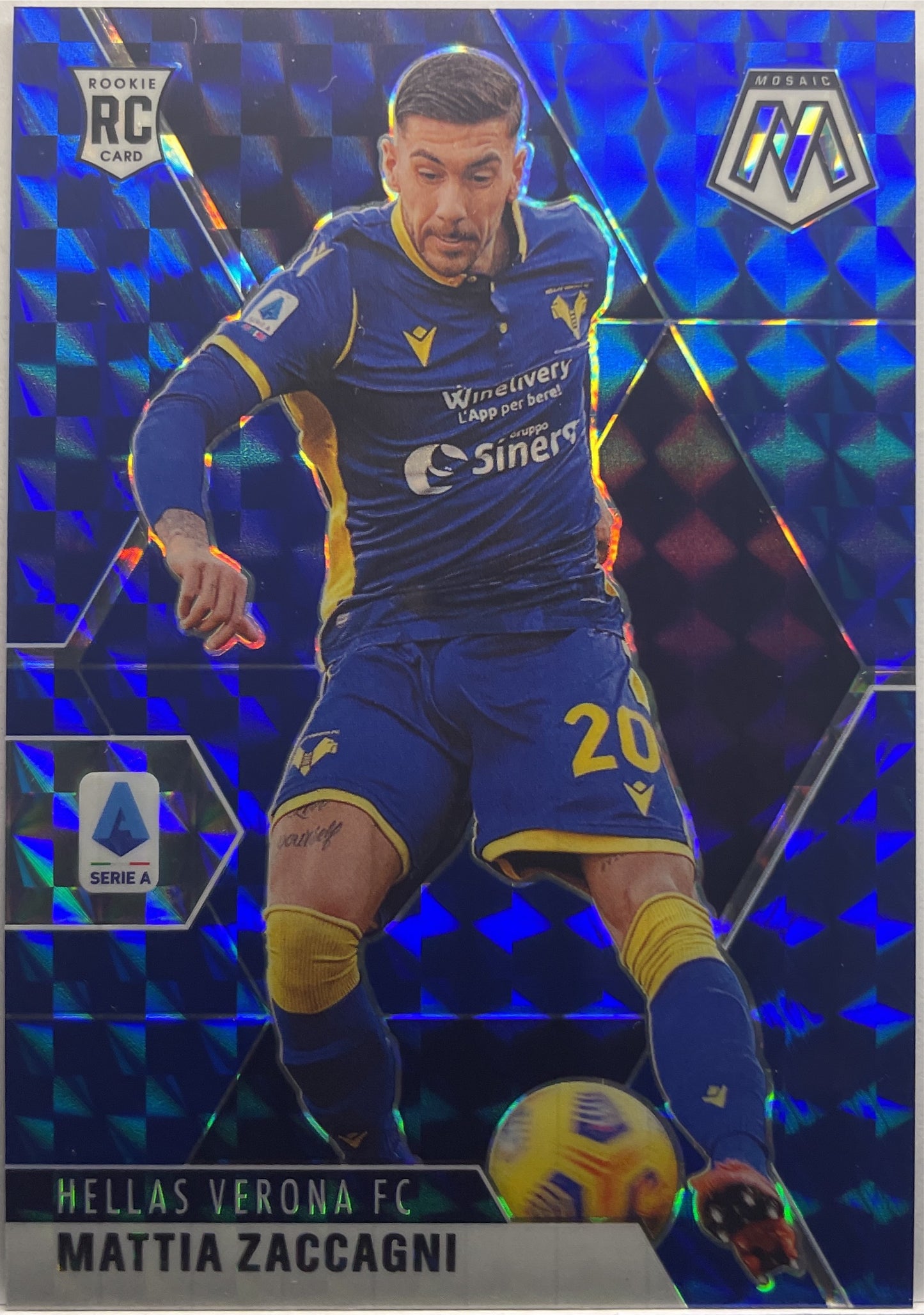 Mattia Zaccagni 12/99 Rookie Blue Mosaic Serie A 2020/21