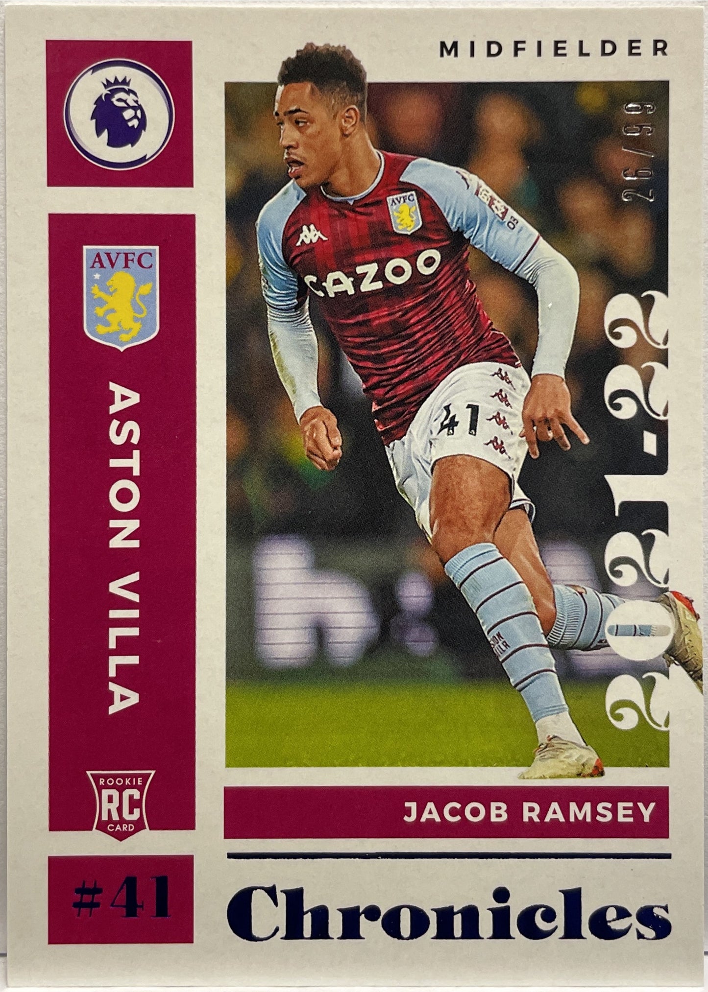 Jacob Ramsey 26/99 Rookie Blue Chronicles Premier League 2021/22