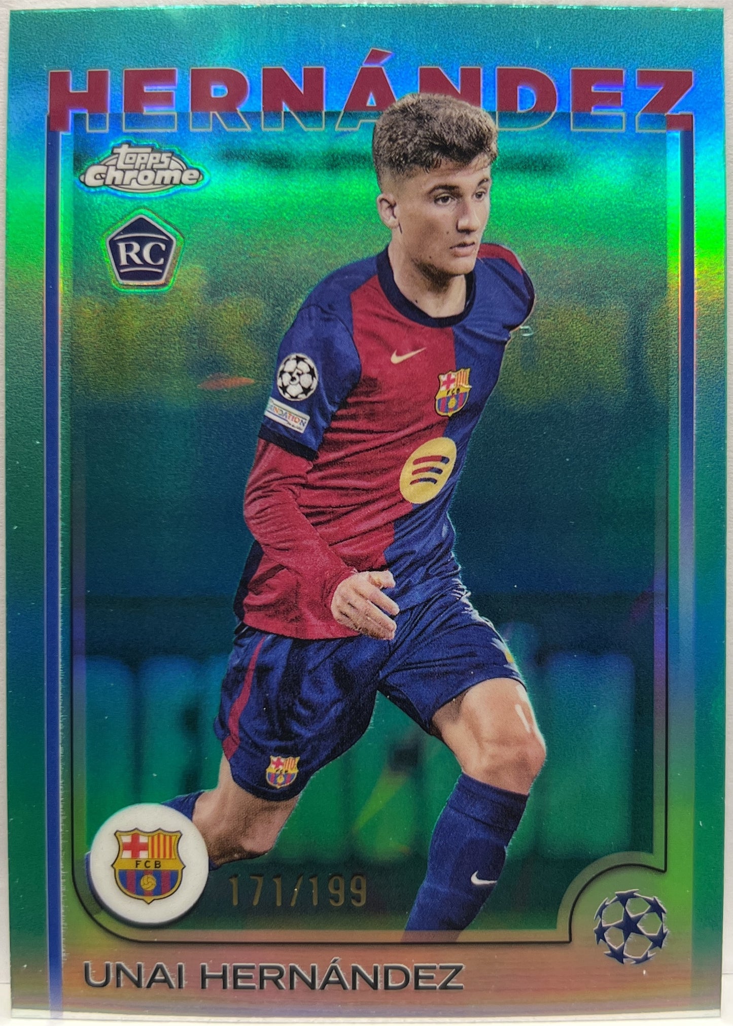 Unai Hernandez 171/199 Rookie Aqua Topps Chrome UCC 2024/25