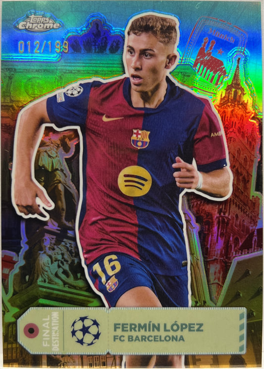 Fermin Lopez 12/199 Final Destination Aqua Topps Chrome UCC 2024/25