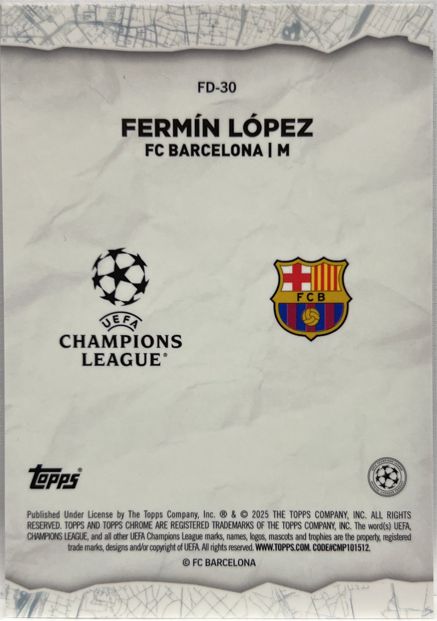 Fermin Lopez 12/199 Final Destination Aqua Topps Chrome UCC 2024/25