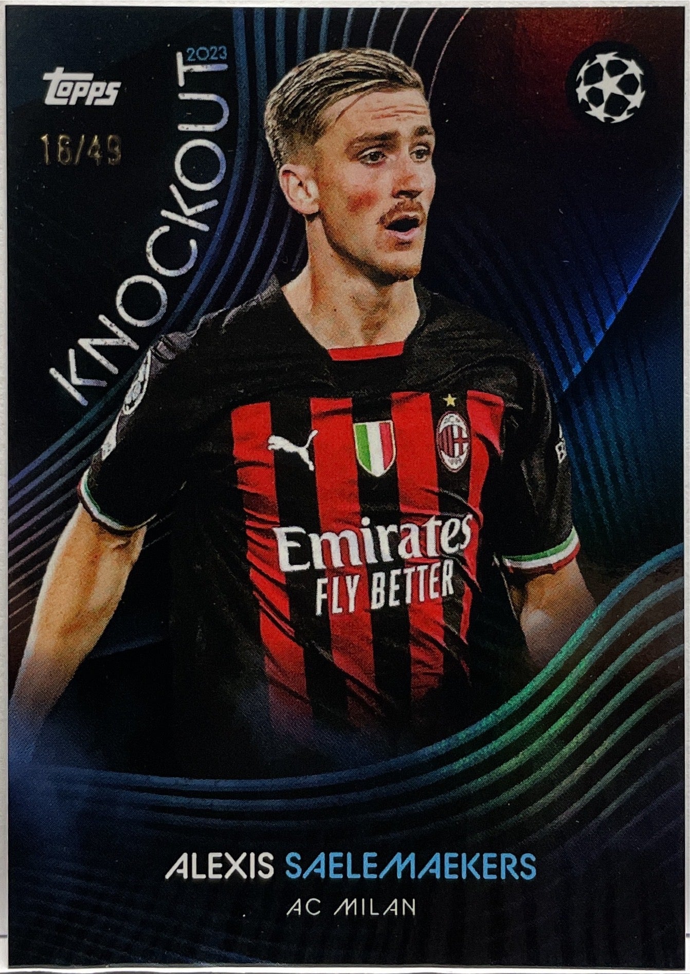Alexis Saelemaekers 16/49 Topps Knockout 2022/23