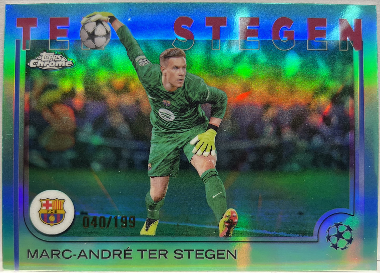 Marc Andre Ter Stegen 40/199 Aqua Topps Chrome UCC 2024/25