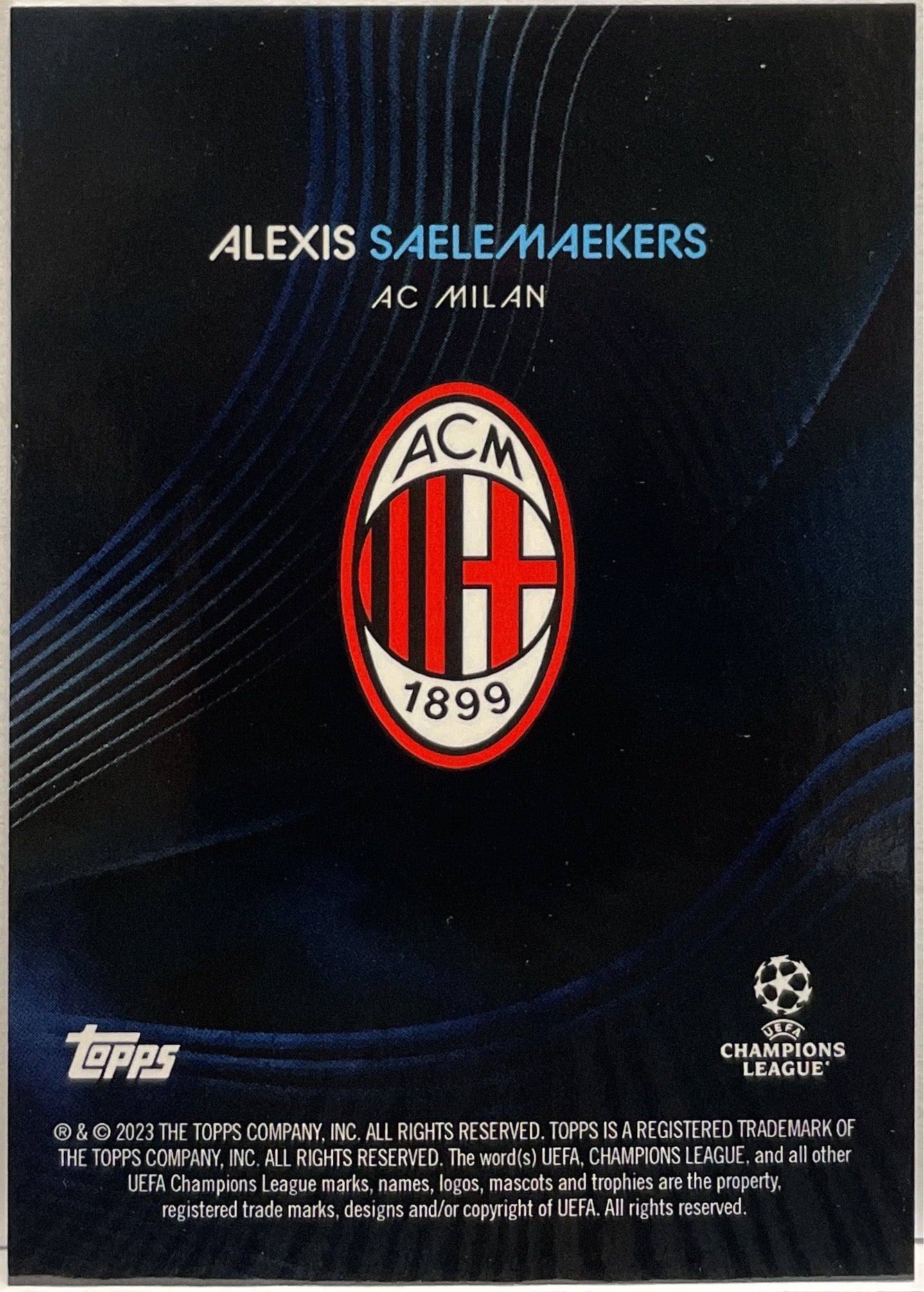 Alexis Saelemaekers 16/49 Topps Knockout 2022/23