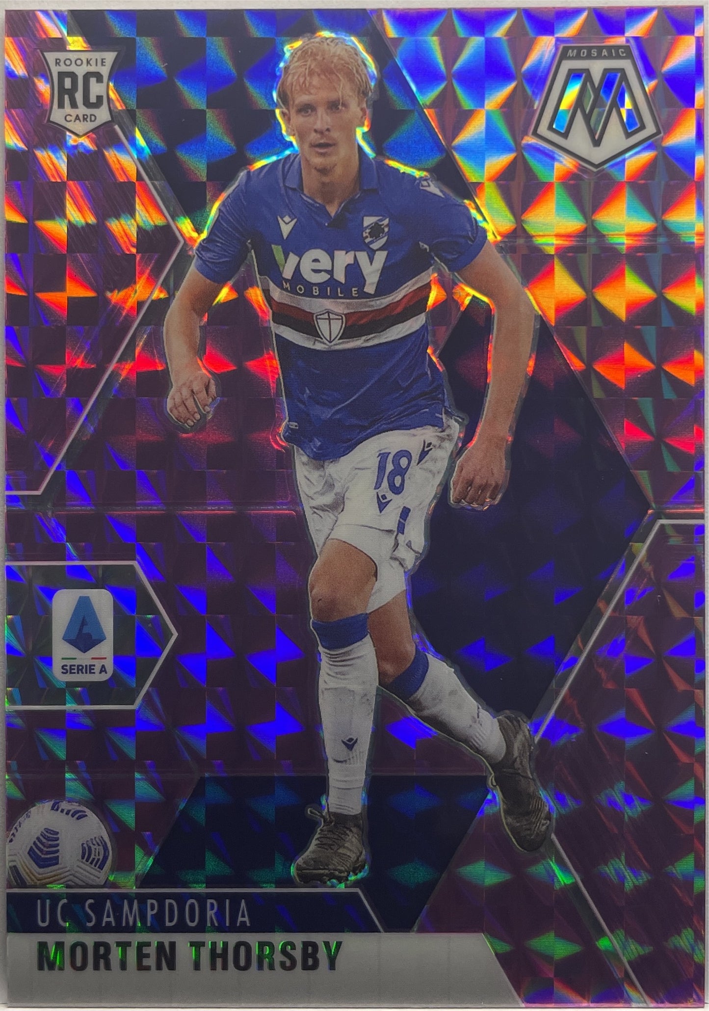 Morten Thorsby 47/49 Rookie Purple Mosaic Serie A 2020/21