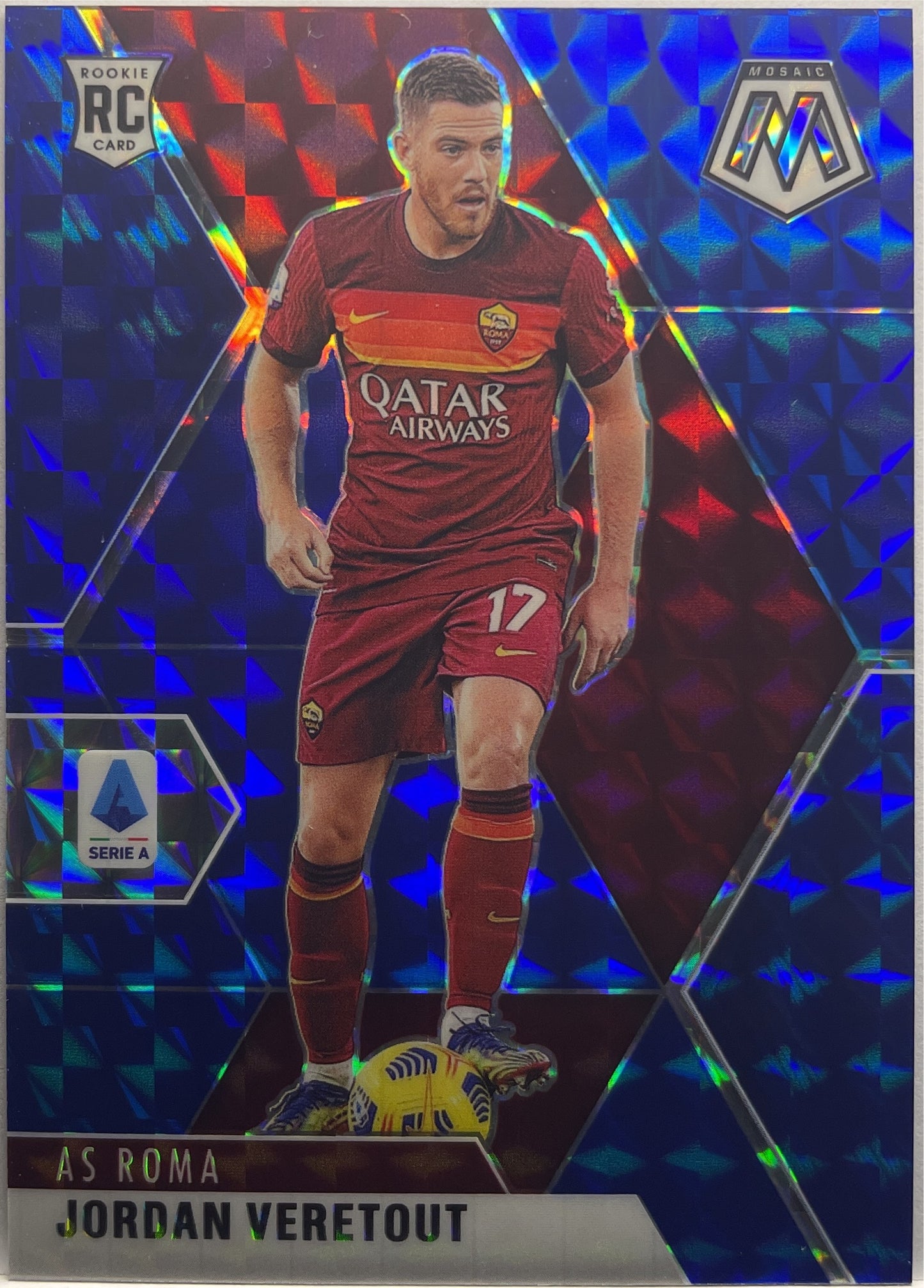 Jordan Veretout 71/99 Rookie Blue Mosaic Serie A 2020/21