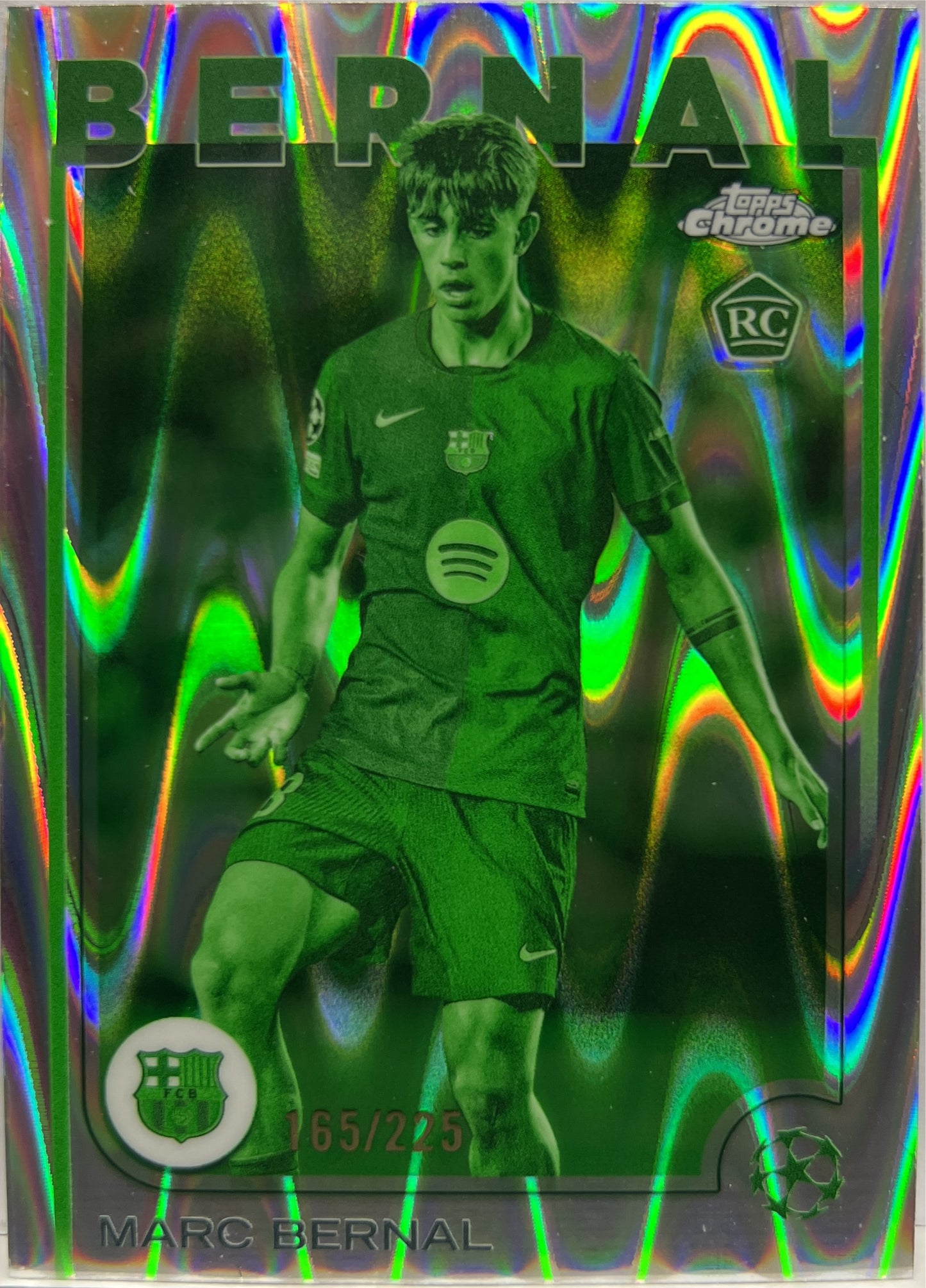 Marc Bernal 165/225 Rookie Night Vision RayWave Topps Chrome UCC 2024/25