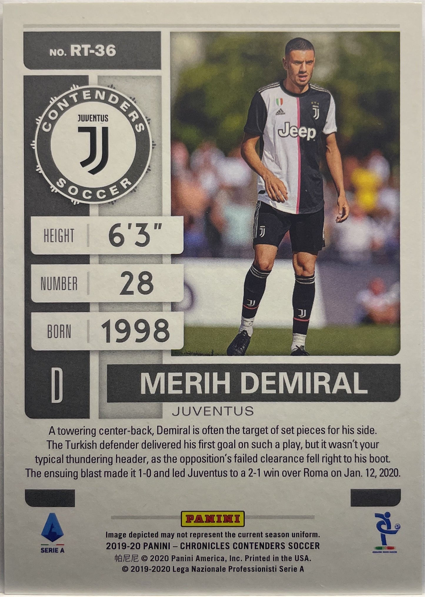 Merih Demiral Rookie Ticket Panini Chronicles 2019/20