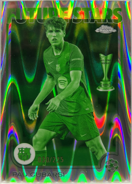 Pau Cubarsi 30/225 Future Stars All Star Rookie Night Vision RayWave Topps Chrome UCC 2024/25
