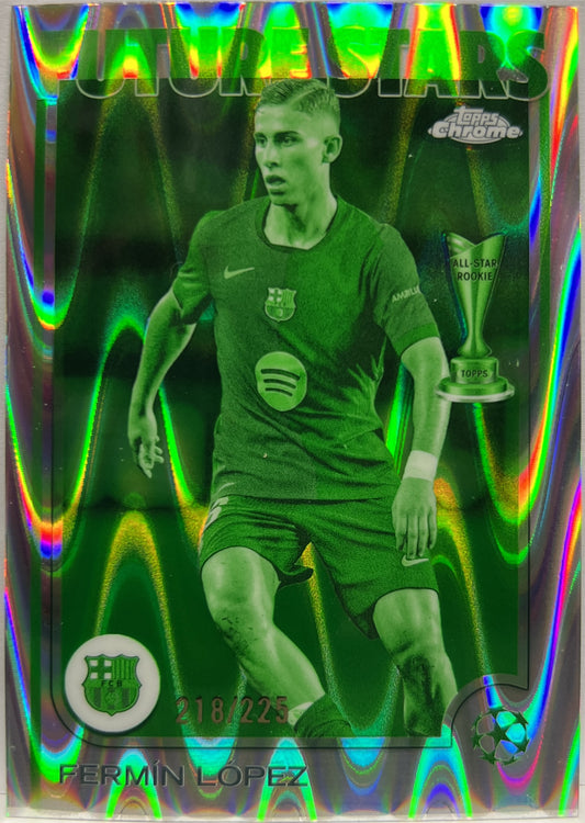 Fermin Lopez 218/225 Future Stars All Star Rookie Night Vision RayWave Topps Chrome UCC 2024/25